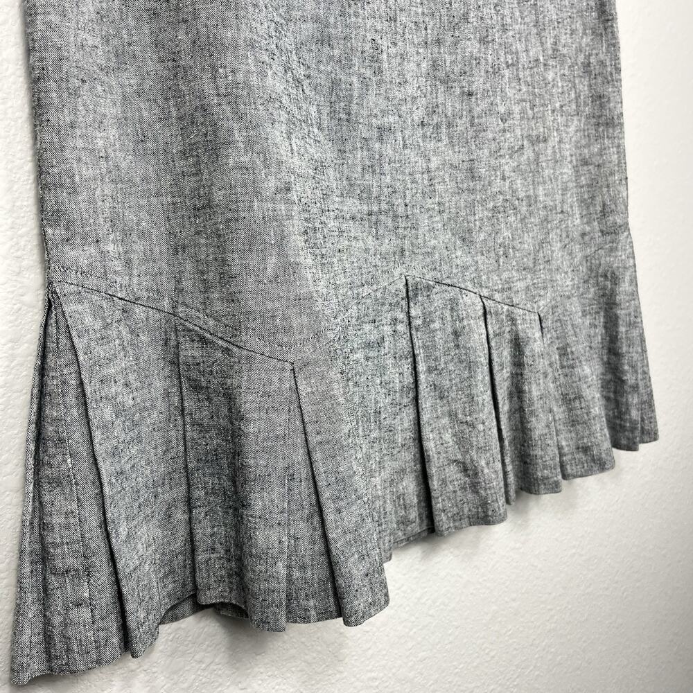 Vintage Byer Womens Linen Blend‎ Gray Trumpet Skirt Size 7 Secretary Office Y2K - Picture 3 of 11